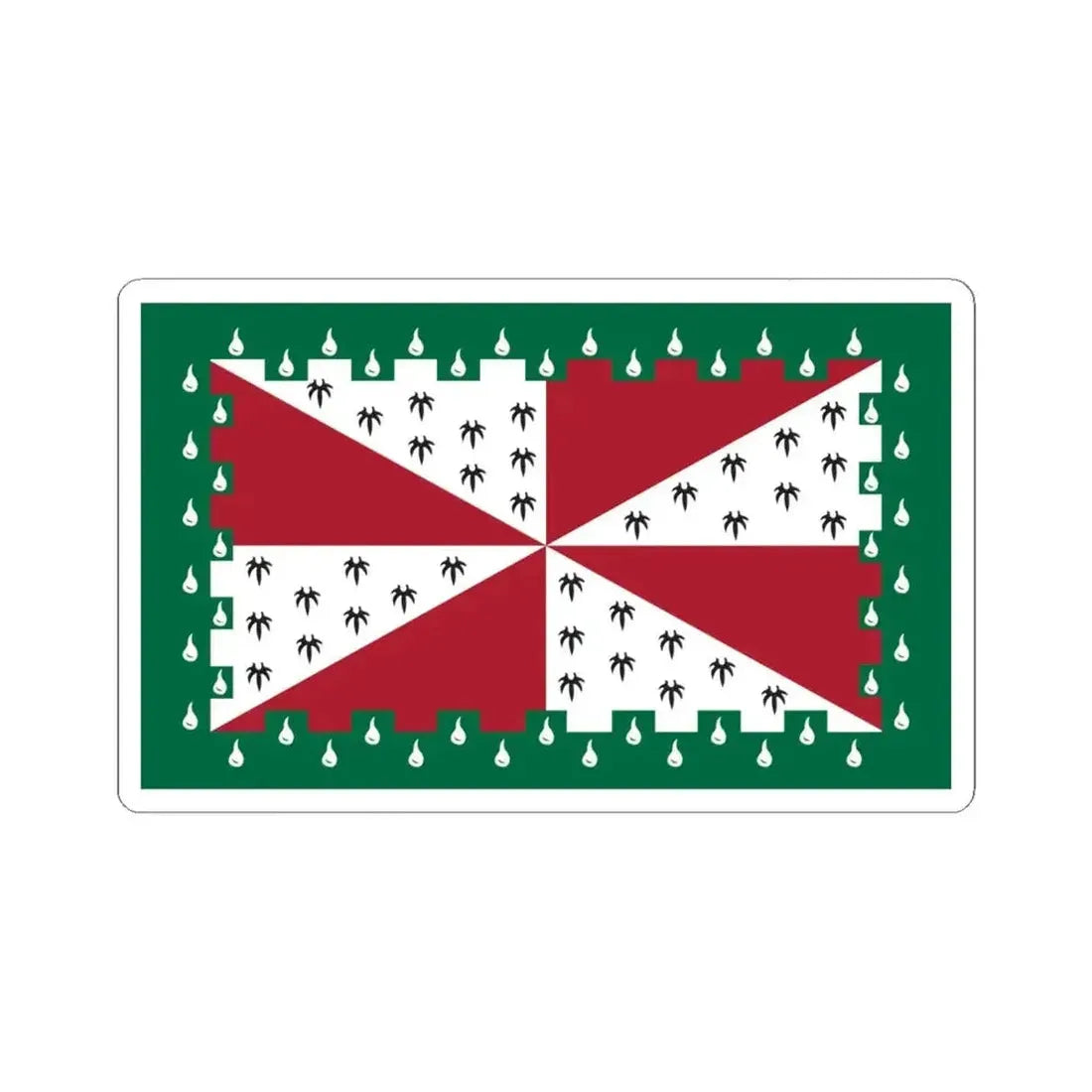 Flag of Loudoun County Virginia (United States) STICKER Vinyl Kiss-Cut Decal 6 Inch White - The Sticker Space