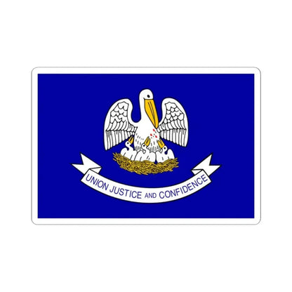 Flag of Louisiana 2006-2010 (United States) STICKER Vinyl Kiss-Cut Decal 2 Inch White - The Sticker Space