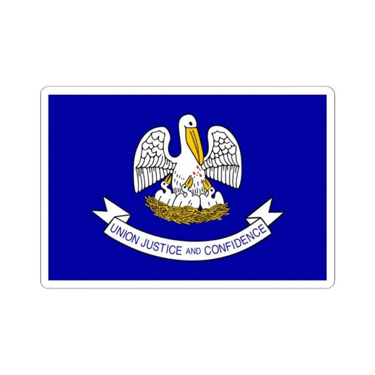 Flag of Louisiana 2006-2010 (United States) STICKER Vinyl Kiss-Cut Decal 2 Inch White - The Sticker Space