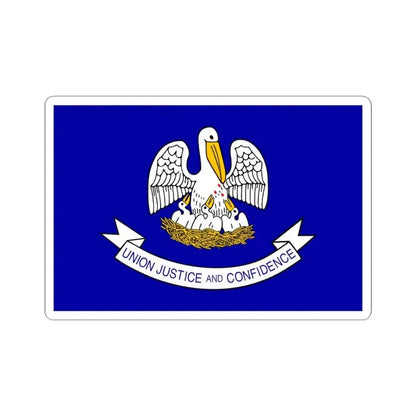 Flag of Louisiana 2006-2010 (United States) STICKER Vinyl Kiss-Cut Decal 4 Inch White - The Sticker Space