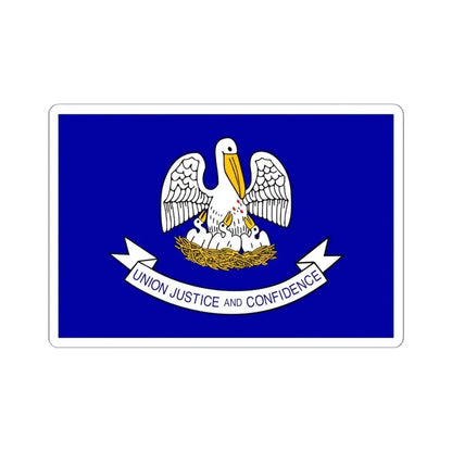 Flag of Louisiana 2006-2010 (United States) STICKER Vinyl Kiss-Cut Decal 6 Inch White - The Sticker Space