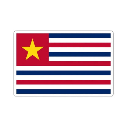 Flag of Louisiana February 1861 (United States) STICKER Vinyl Kiss-Cut Decal 3 Inch White - The Sticker Space