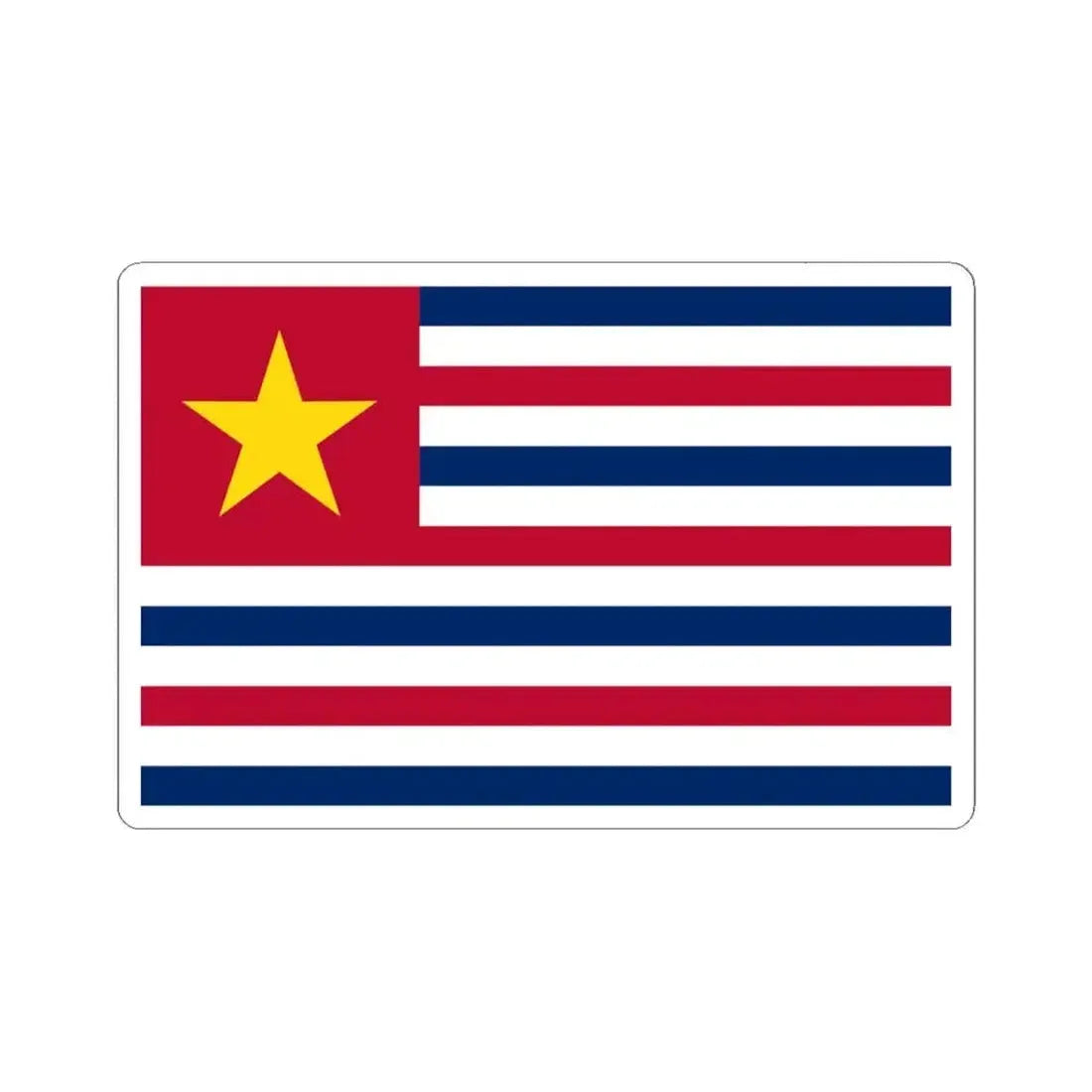 Flag of Louisiana February 1861 (United States) STICKER Vinyl Kiss-Cut Decal 4 Inch White - The Sticker Space