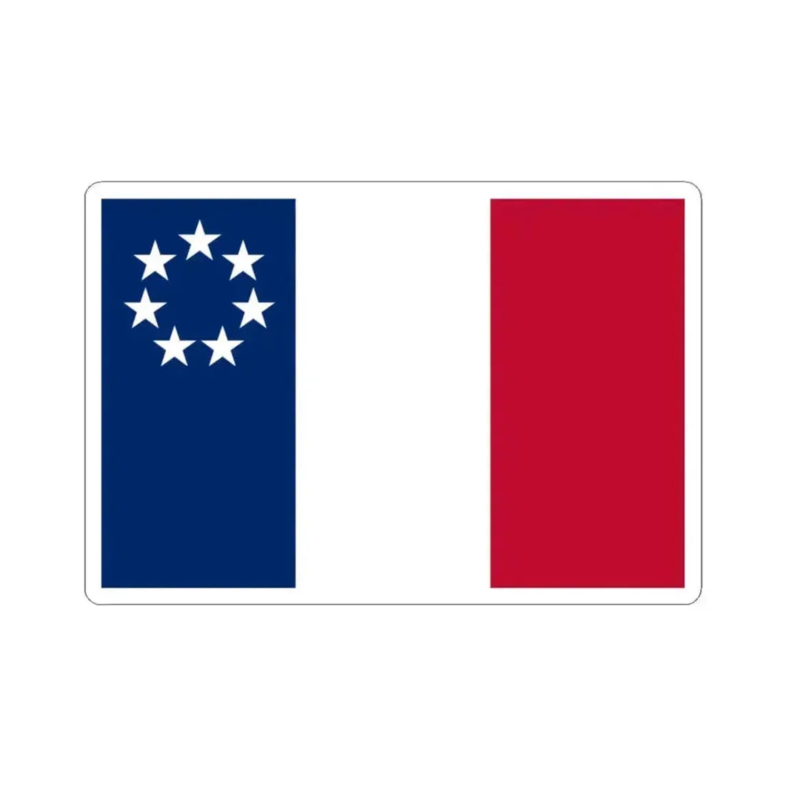 Flag of Louisiana January 1861 (United States) STICKER Vinyl Kiss-Cut Decal 3 Inch White - The Sticker Space