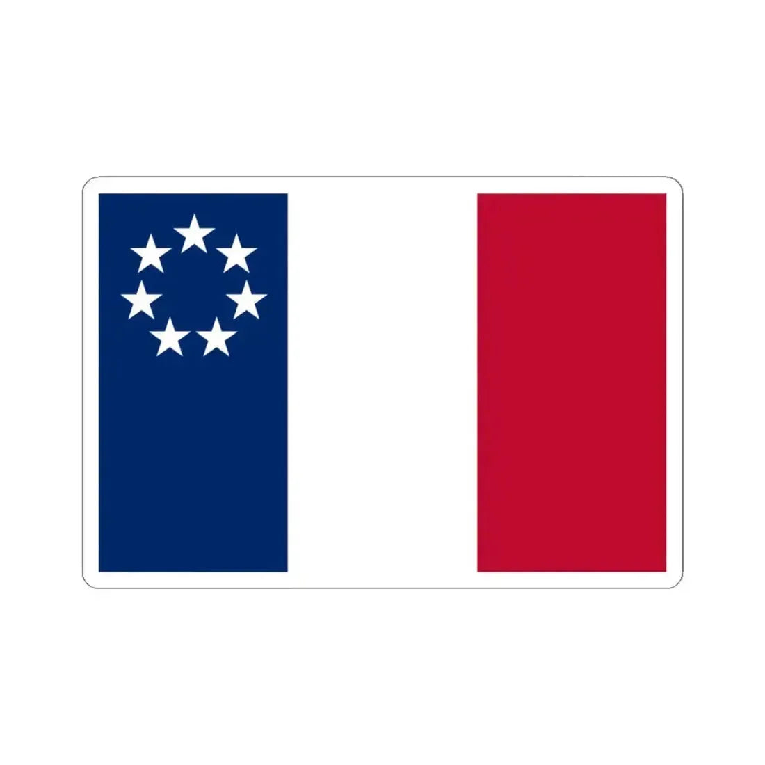 Flag of Louisiana January 1861 (United States) STICKER Vinyl Kiss-Cut Decal 4 Inch White - The Sticker Space