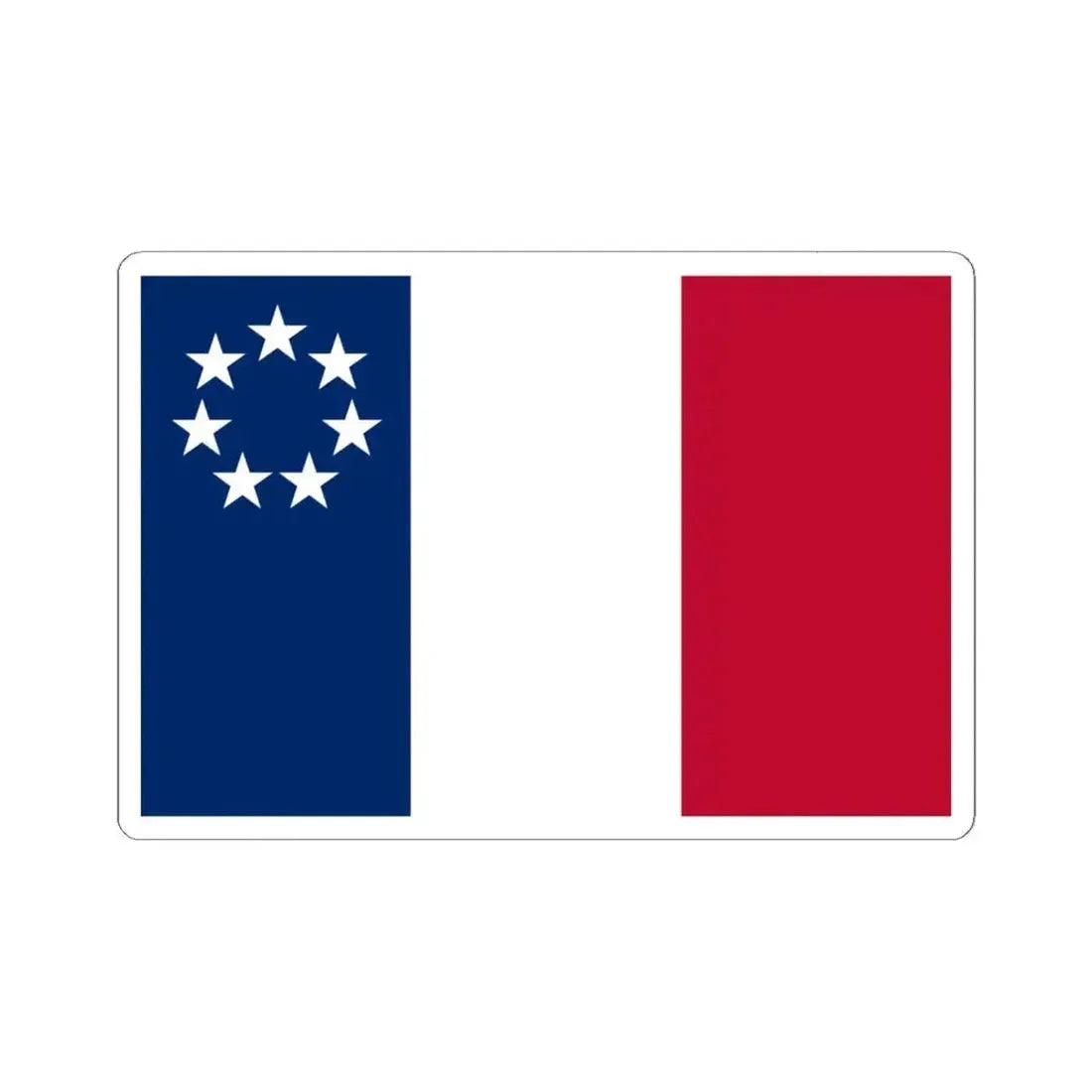 Flag of Louisiana January 1861 (United States) STICKER Vinyl Kiss-Cut Decal 6 Inch White - The Sticker Space