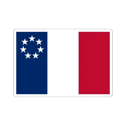 Flag of Louisiana January 1861 (United States) STICKER Vinyl Kiss-Cut Decal 6 Inch White - The Sticker Space