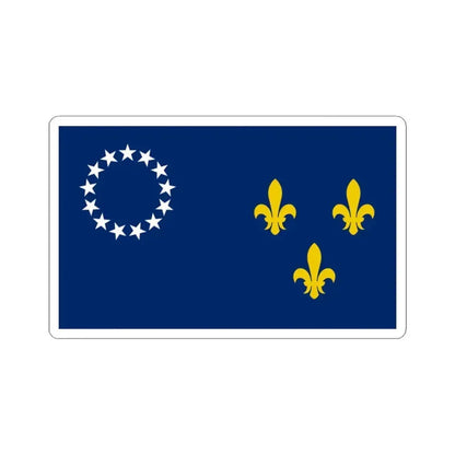 Flag of Louisville Kentucky 1934-2003 (United States) STICKER Vinyl Kiss-Cut Decal 3 Inch White - The Sticker Space