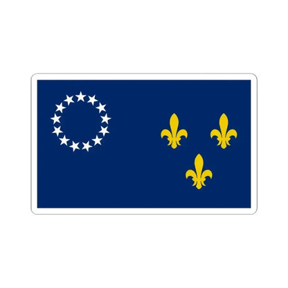 Flag of Louisville Kentucky 1934-2003 (United States) STICKER Vinyl Kiss-Cut Decal 6 Inch White - The Sticker Space