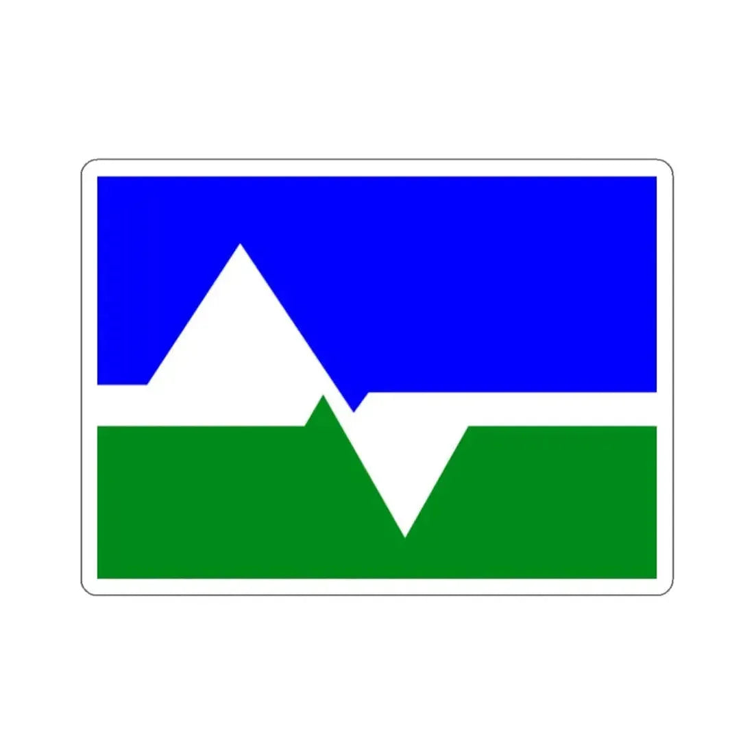 Flag of Loveland, Colorado - STICKER Vinyl Kiss-Cut Decal 2 Inch White - The Sticker Space