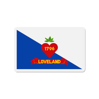 Flag of Loveland Ohio - Die-Cut Magnet-3" x 3"-The Sticker Space