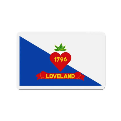 Flag of Loveland Ohio - Refrigerator Magnet 2 Inch - The Sticker Space