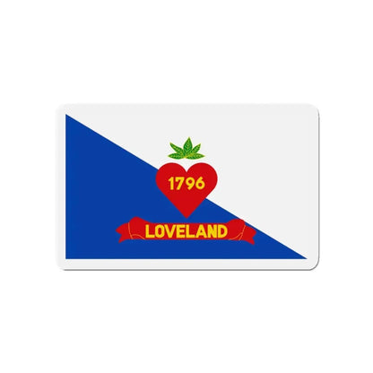 Flag of Loveland Ohio - Refrigerator Magnet 4 Inch - The Sticker Space