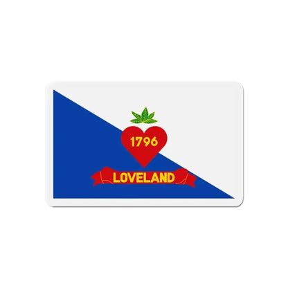 Flag of Loveland Ohio - Refrigerator Magnet - The Sticker Space