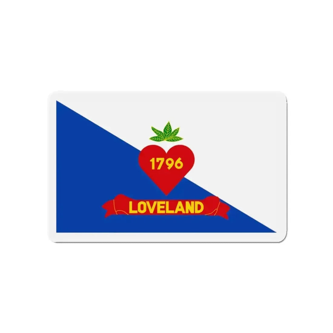 Flag of Loveland Ohio - Refrigerator Magnet - The Sticker Space