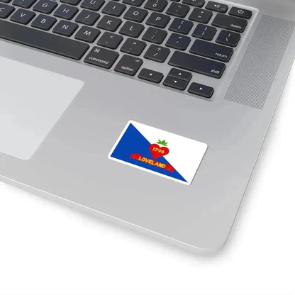 Flag of Loveland, Ohio - STICKER Vinyl Kiss-Cut Decal - The Sticker Space