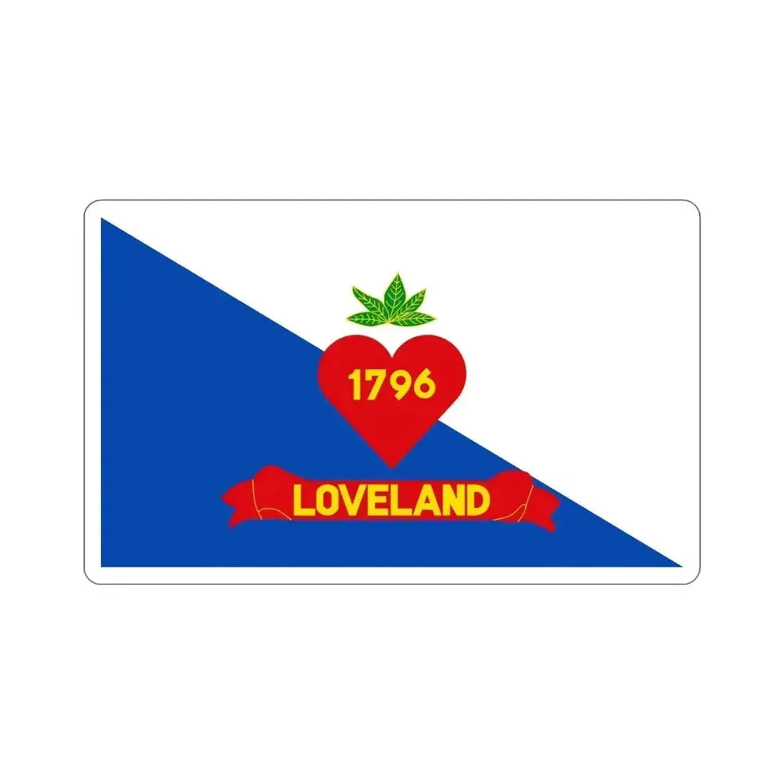 Flag of Loveland Ohio USA STICKER Vinyl Die-Cut Decal - The Sticker Space