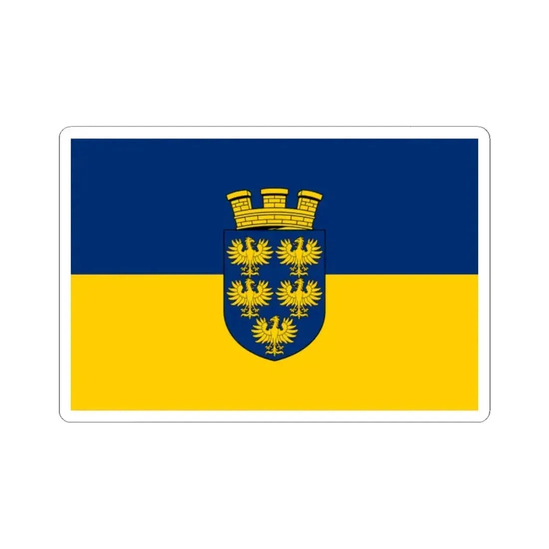 Flag of Lower Austria state (Austria) STICKER Vinyl Kiss-Cut Decal 2 Inch White - The Sticker Space