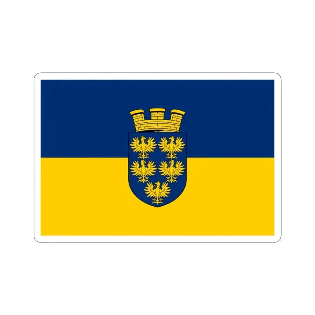Flag of Lower Austria state (Austria) STICKER Vinyl Kiss-Cut Decal 3 Inch White - The Sticker Space