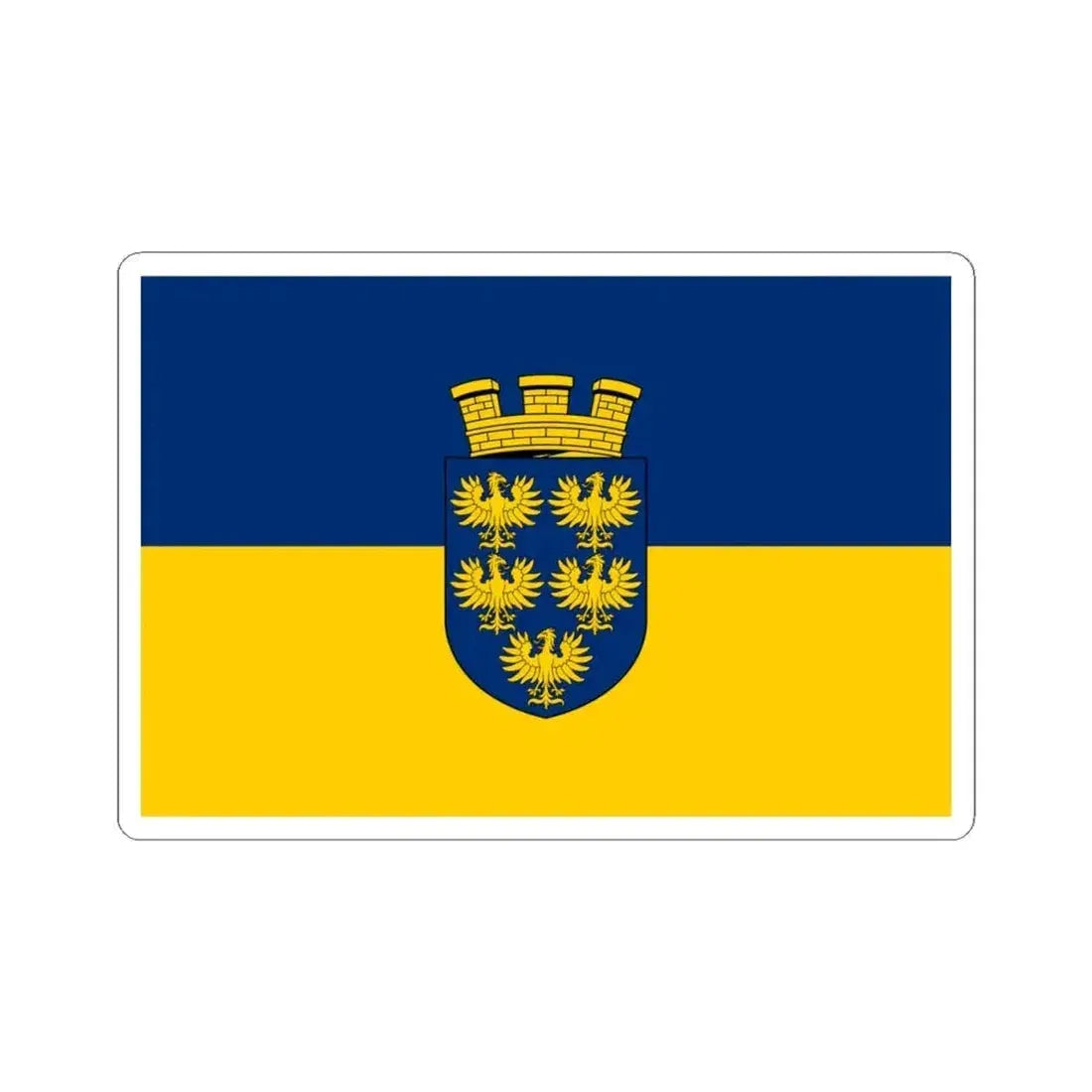 Flag of Lower Austria state (Austria) STICKER Vinyl Kiss-Cut Decal 4 Inch White - The Sticker Space