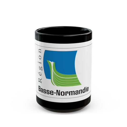 Flag of Lower Normandy France 2 - Black Coffee Mug-15oz-The Sticker Space