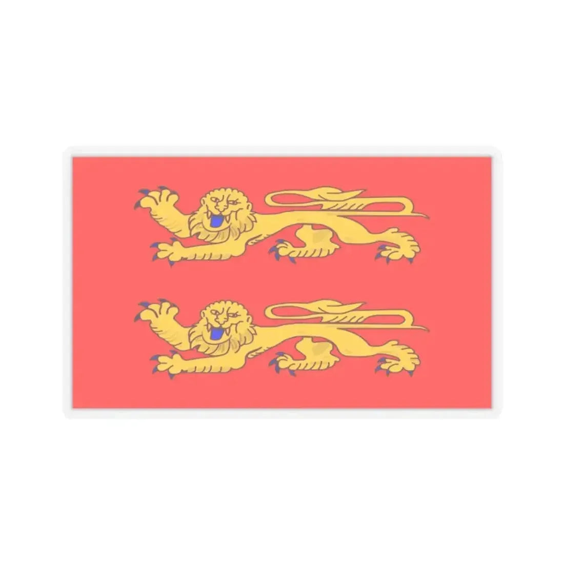 Flag of Lower Normandy France - STICKER Vinyl Kiss-Cut Decal 2 Inch Transparent - The Sticker Space