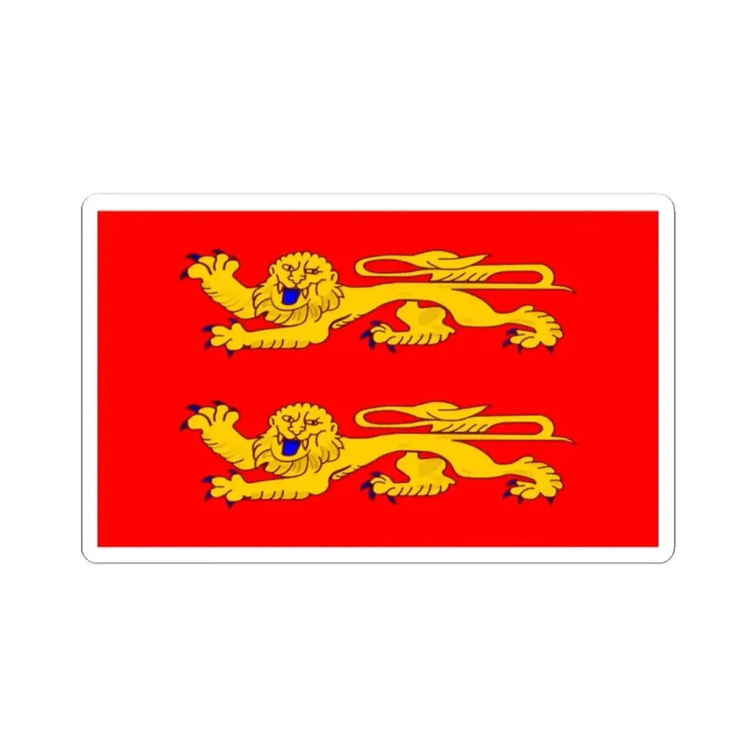 Flag of Lower Normandy France - STICKER Vinyl Kiss-Cut Decal 2 Inch White - The Sticker Space