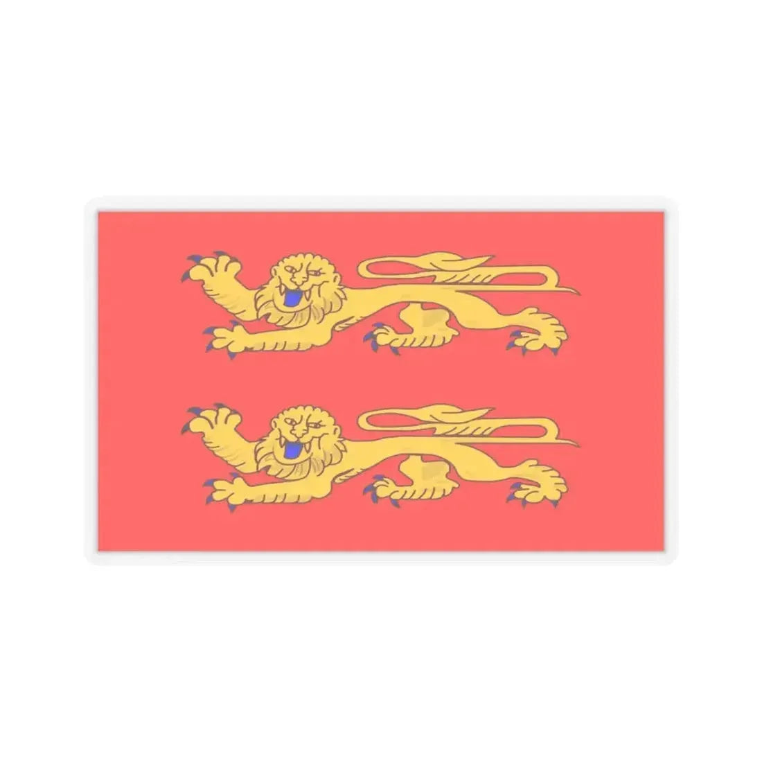 Flag of Lower Normandy France - STICKER Vinyl Kiss-Cut Decal 3 Inch Transparent - The Sticker Space