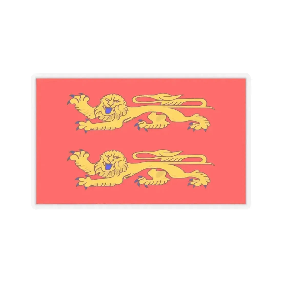 Flag of Lower Normandy France - STICKER Vinyl Kiss-Cut Decal 4 Inch Transparent - The Sticker Space