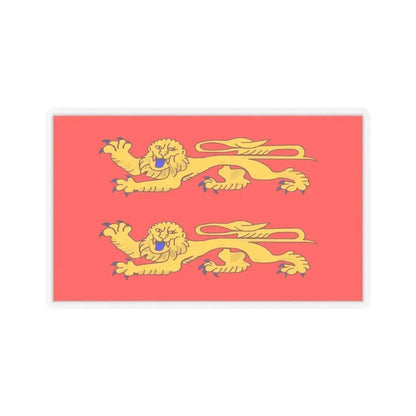 Flag of Lower Normandy France - STICKER Vinyl Kiss-Cut Decal 4 Inch Transparent - The Sticker Space