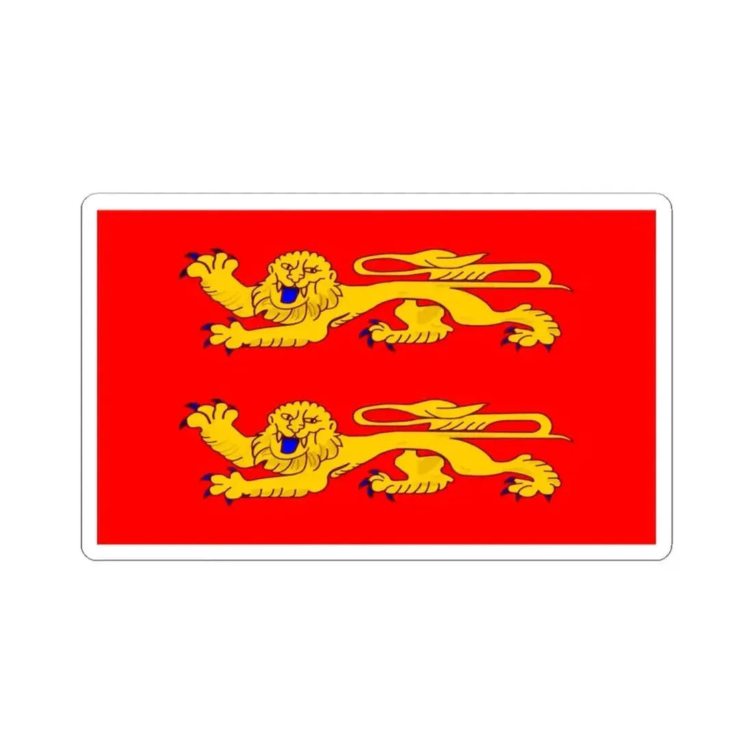 Flag of Lower Normandy France - STICKER Vinyl Kiss-Cut Decal 4 Inch White - The Sticker Space