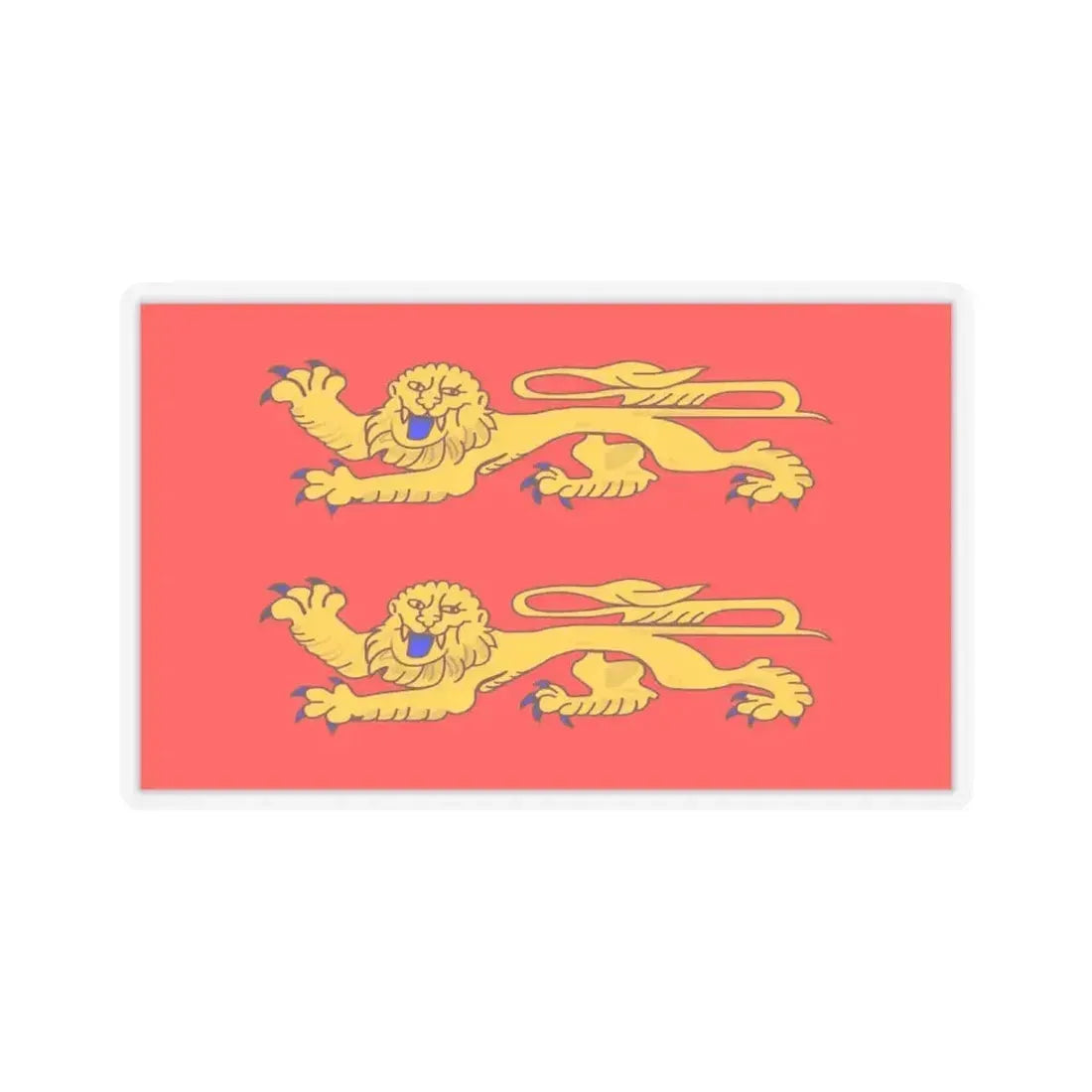 Flag of Lower Normandy France - STICKER Vinyl Kiss-Cut Decal 6 Inch Transparent - The Sticker Space