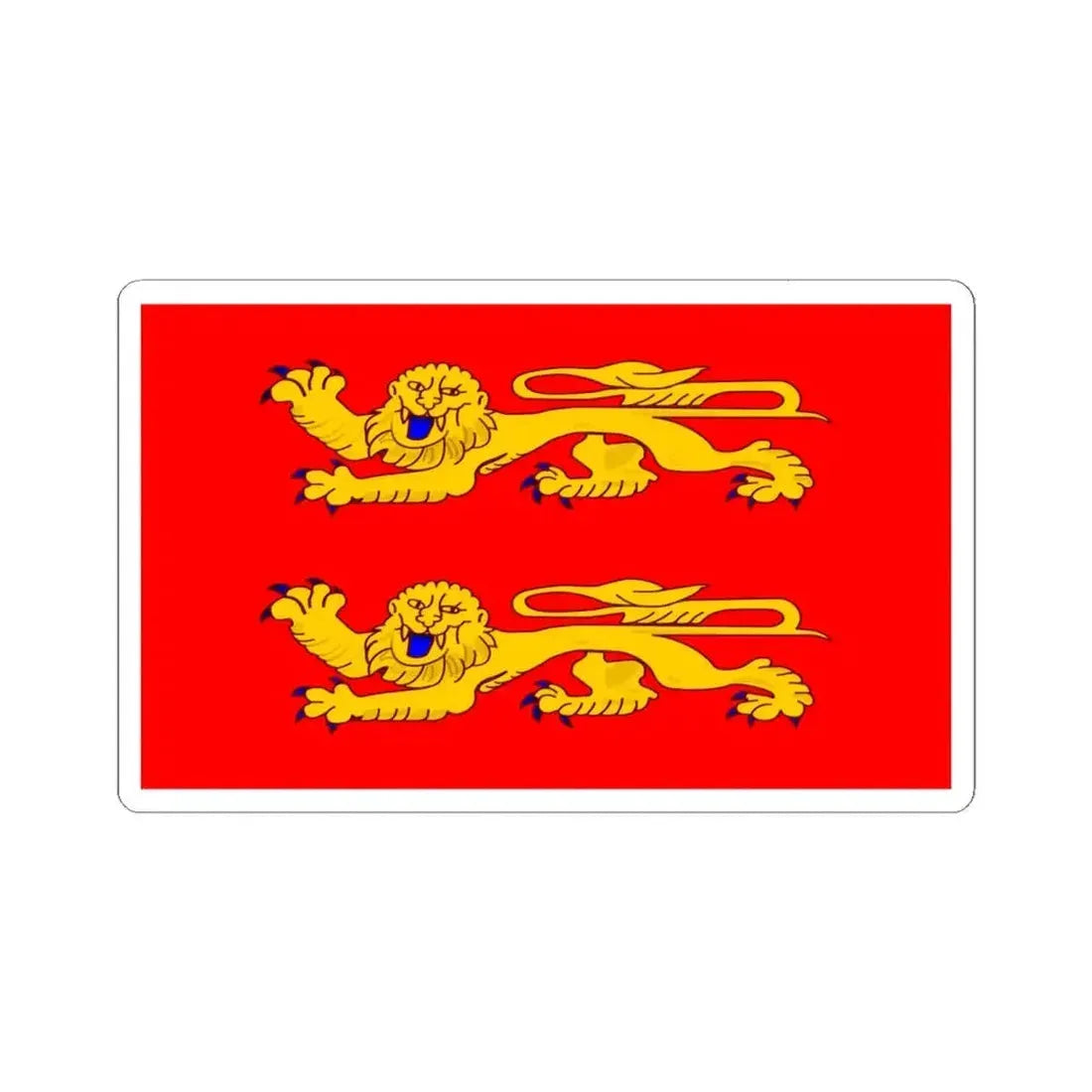 Flag of Lower Normandy France - STICKER Vinyl Kiss-Cut Decal 6 Inch White - The Sticker Space