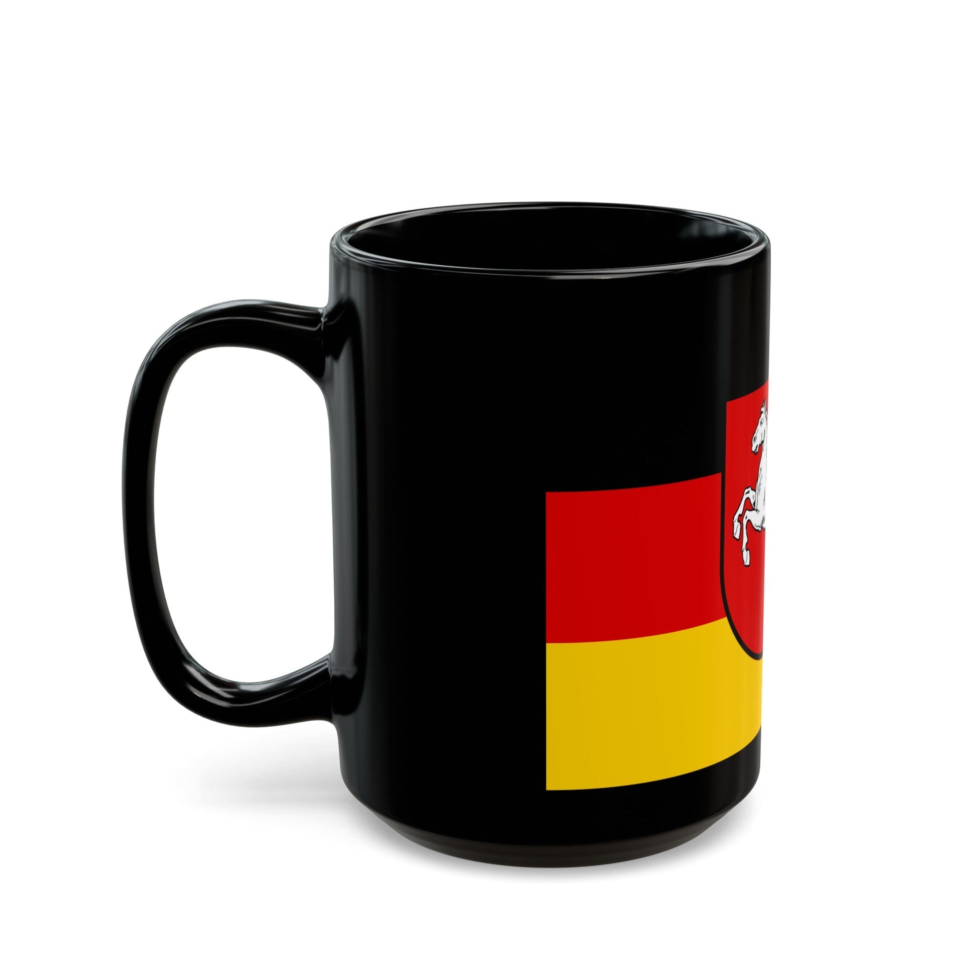 Flag of Lower Saxony Germany - Black Coffee Mug-The Sticker Space