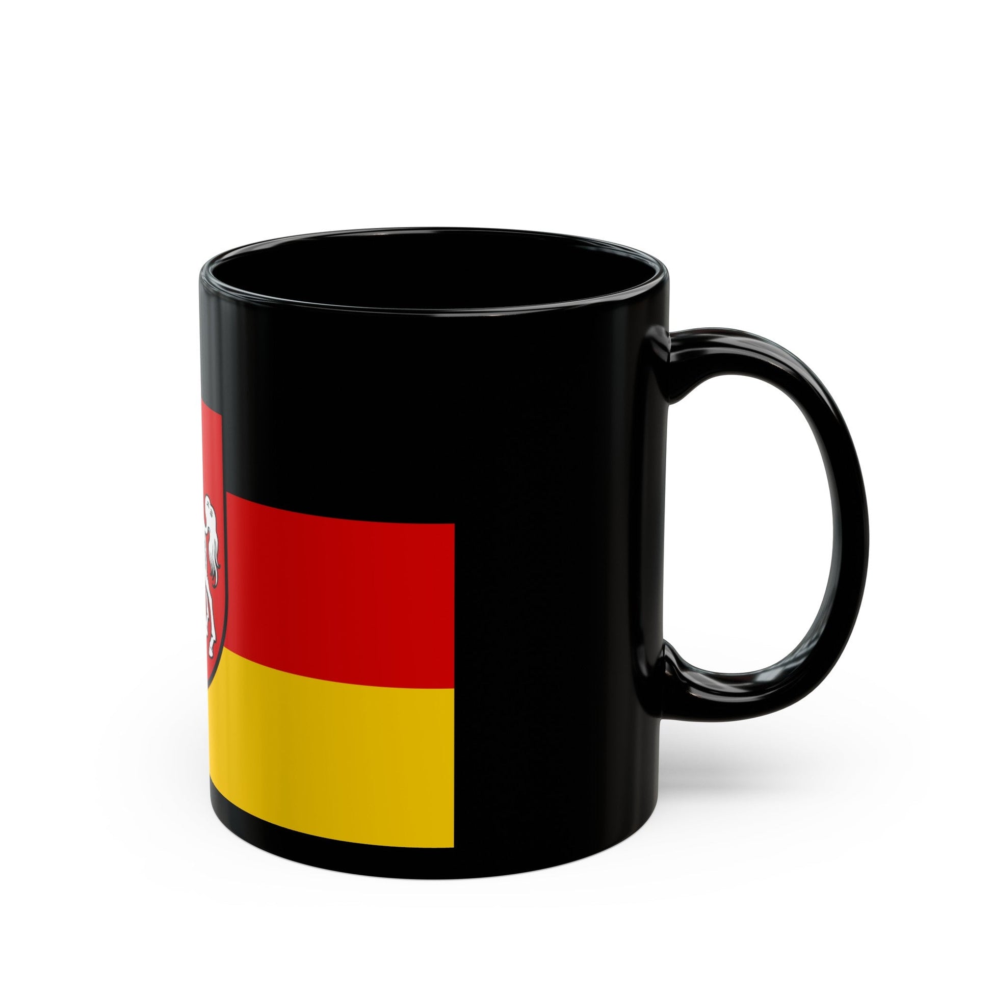 Flag of Lower Saxony Germany - Black Coffee Mug-The Sticker Space