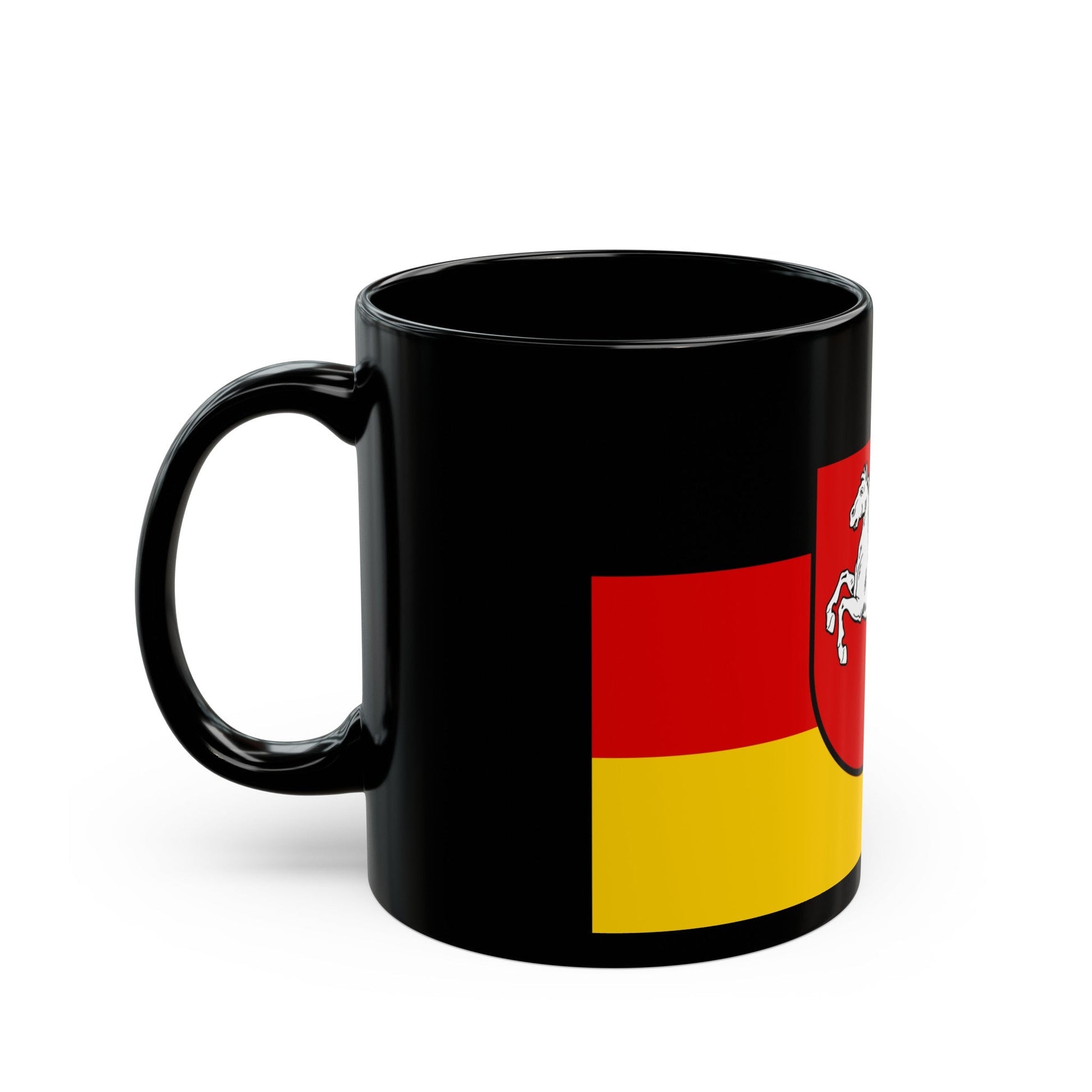 Flag of Lower Saxony Germany - Black Coffee Mug-The Sticker Space