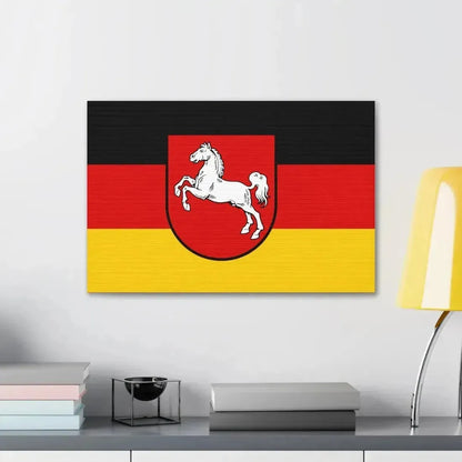 Flag of Lower Saxony Germany - Canvas Wall Art - The Sticker Space