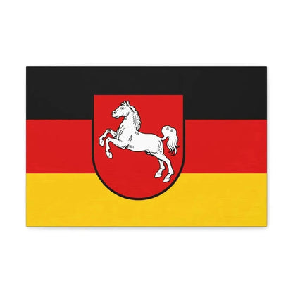 Flag of Lower Saxony Germany - Canvas Wall Art - The Sticker Space