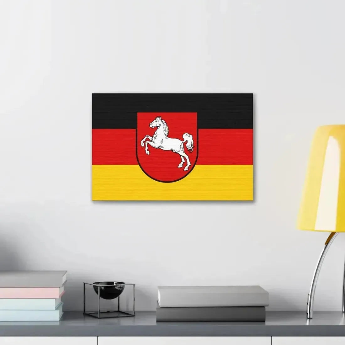 Flag of Lower Saxony Germany - Canvas Wall Art - The Sticker Space