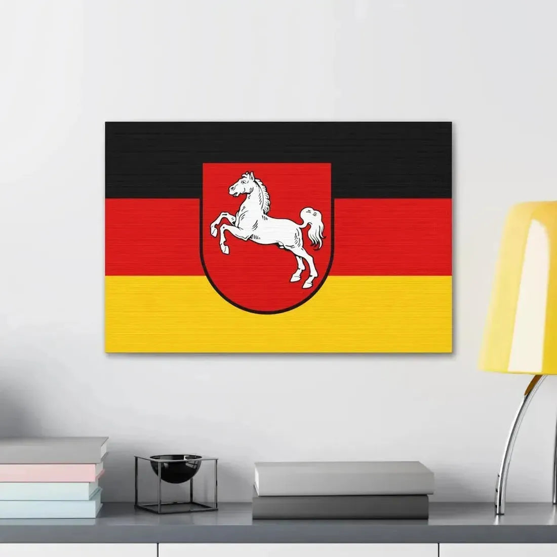 Flag of Lower Saxony Germany - Canvas Wall Art - The Sticker Space