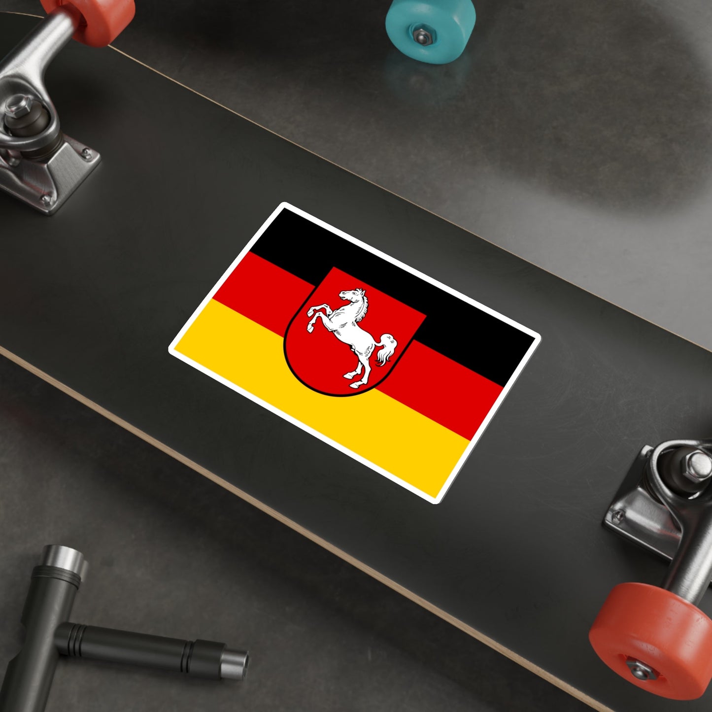 Flag of Lower Saxony Germany STICKER Vinyl Die-Cut Decal-The Sticker Space