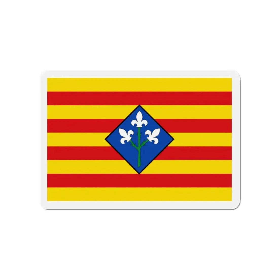 Flag of Lérida Spain - Refrigerator Magnet 3 Inch - The Sticker Space