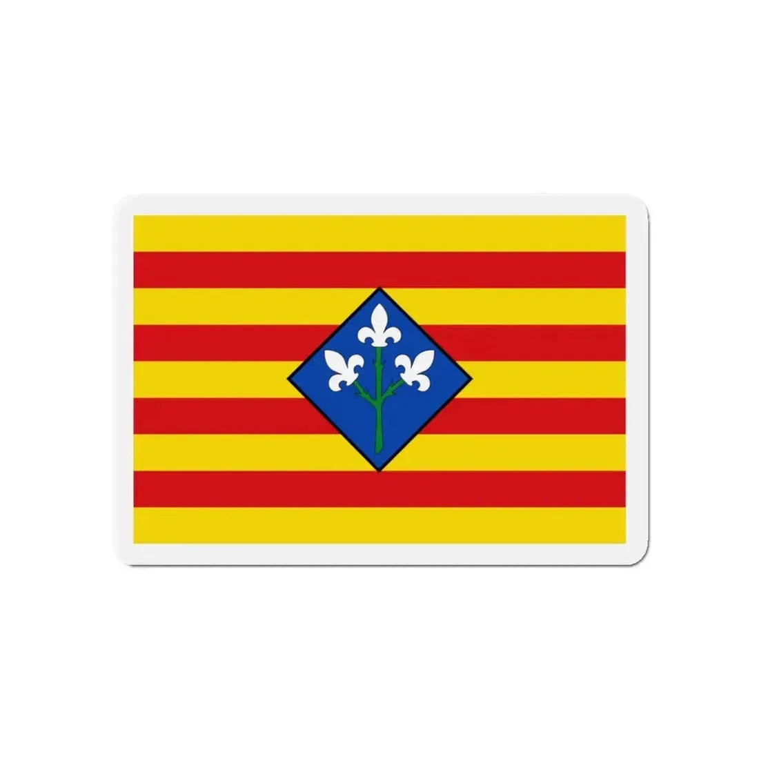 Flag of Lérida Spain - Refrigerator Magnet 4 Inch - The Sticker Space