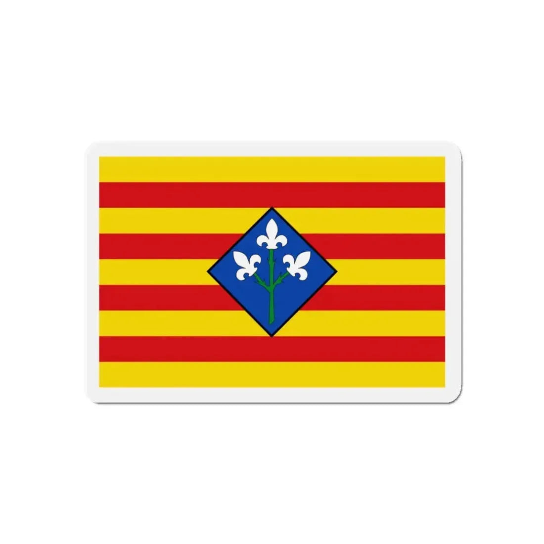 Flag of Lérida Spain - Refrigerator Magnet 5 Inch - The Sticker Space