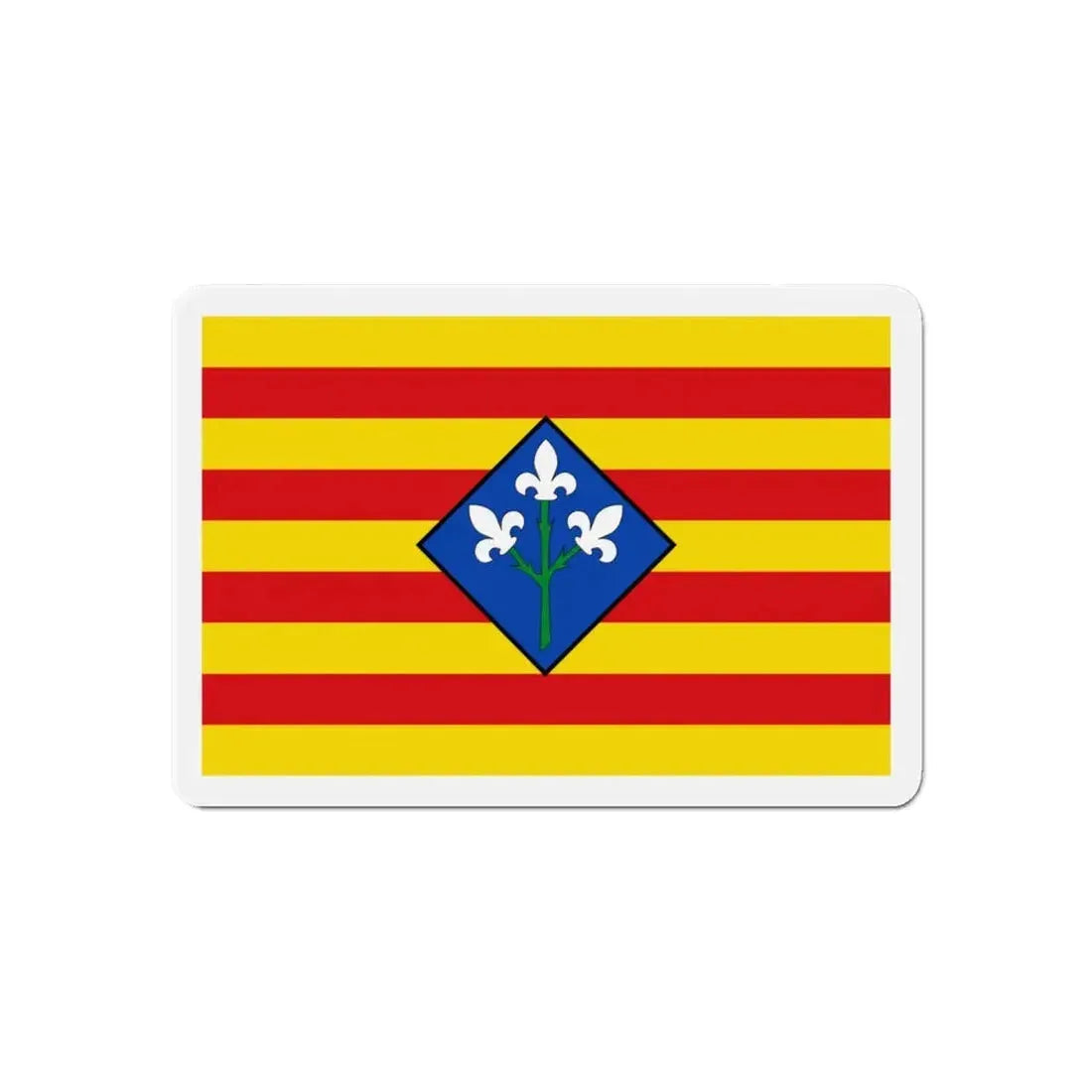 Flag of Lérida Spain - Refrigerator Magnet 6 Inch - The Sticker Space