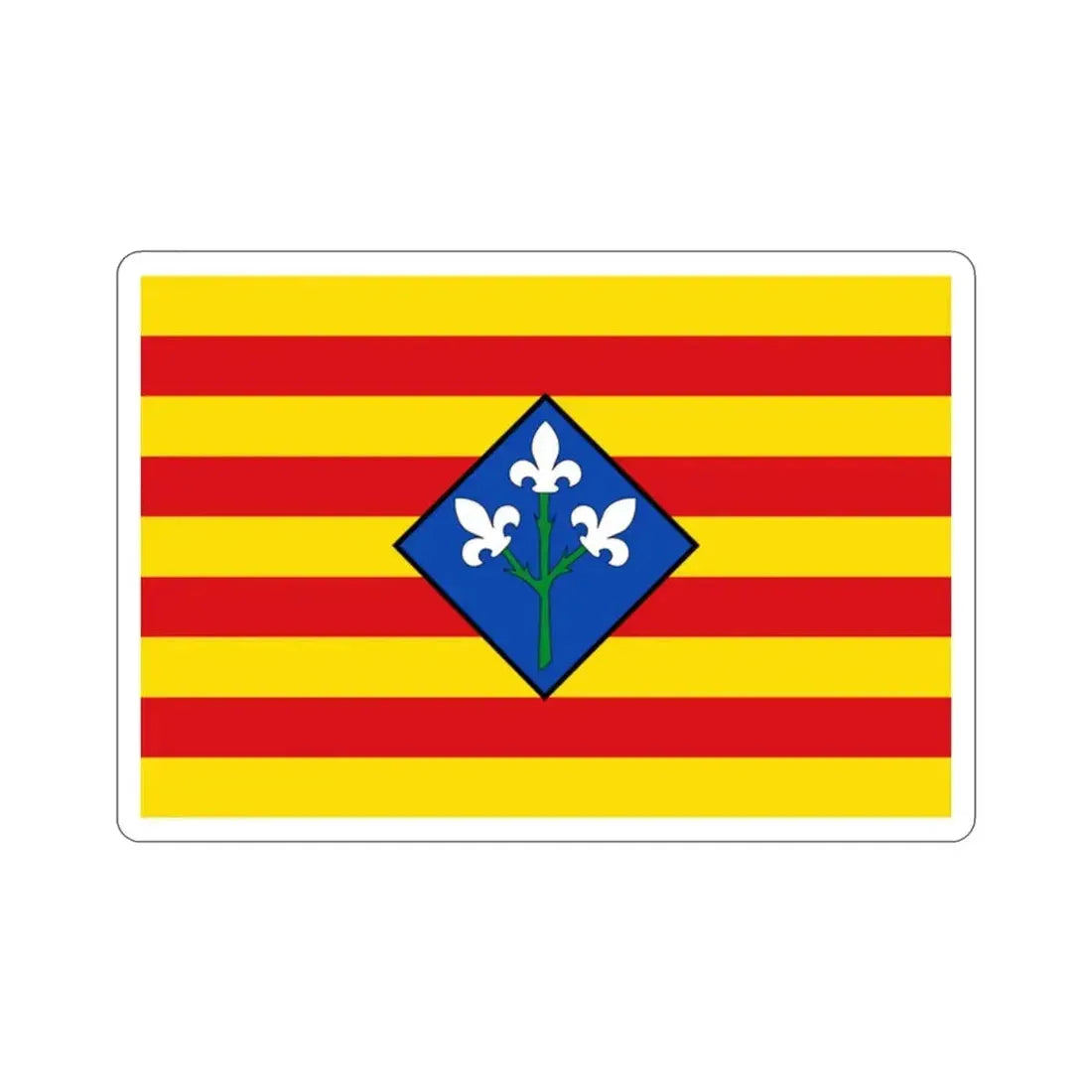 Flag of Lérida Spain STICKER Vinyl Die-Cut Decal 2 Inch - The Sticker Space