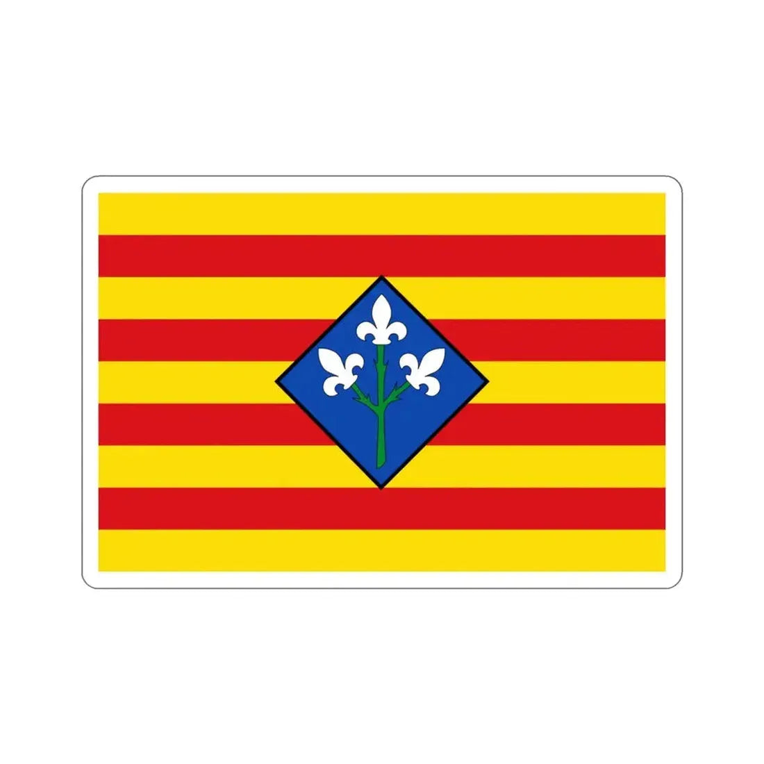 Flag of Lérida Spain STICKER Vinyl Die-Cut Decal 3 Inch - The Sticker Space