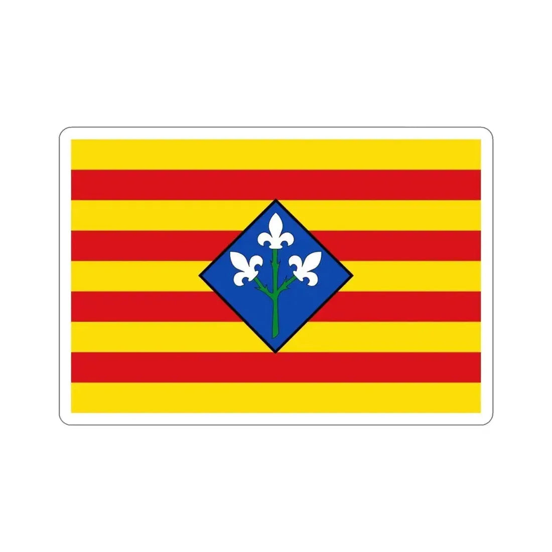 Flag of Lérida Spain STICKER Vinyl Die-Cut Decal 4 Inch - The Sticker Space