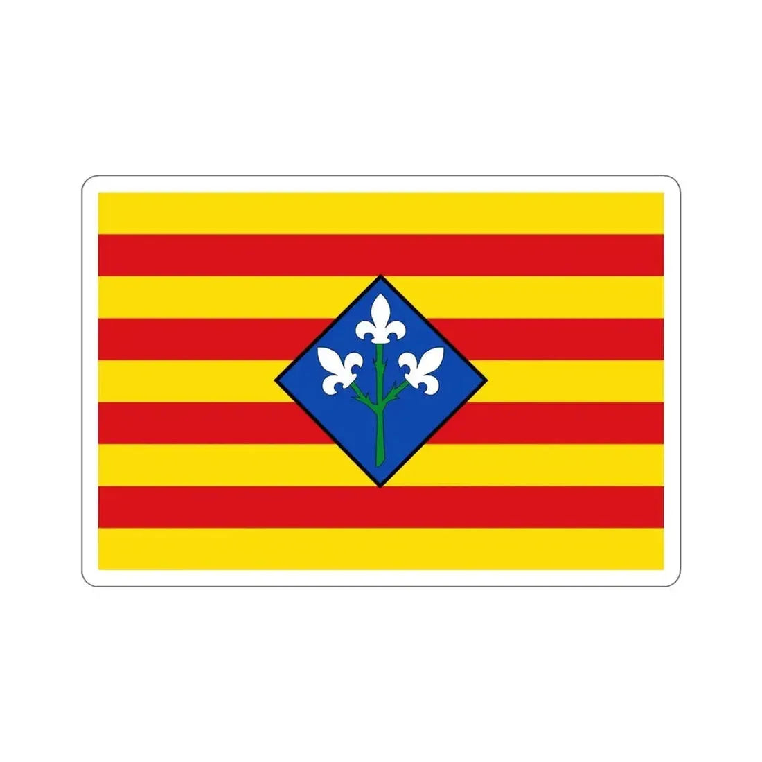 Flag of Lérida Spain STICKER Vinyl Die-Cut Decal 5 Inch - The Sticker Space