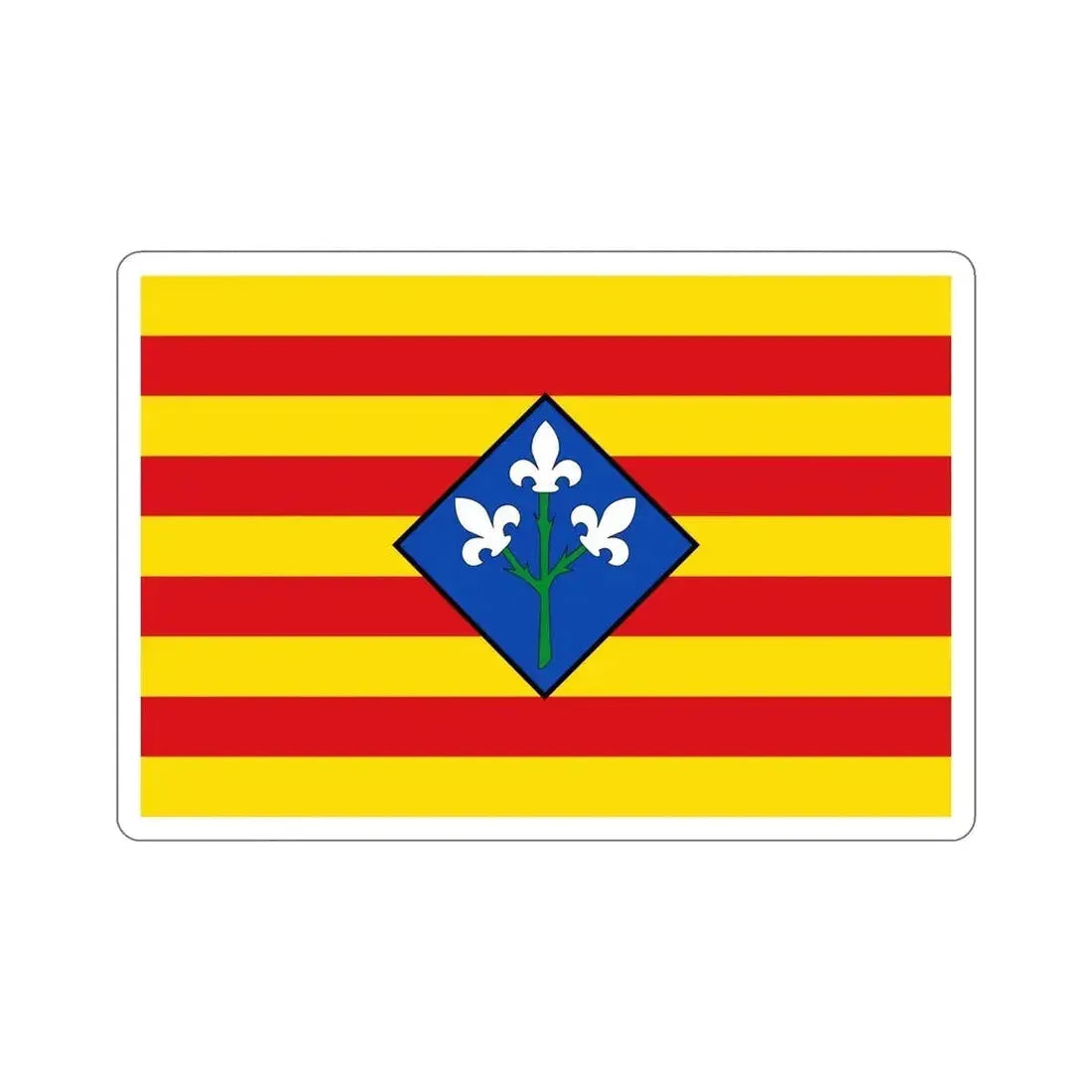 Flag of Lérida Spain STICKER Vinyl Die-Cut Decal 6 Inch - The Sticker Space